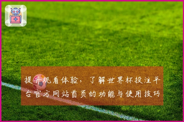 提升观看体验，了解世界杯投注平台官方网站首页的功能与使用技巧